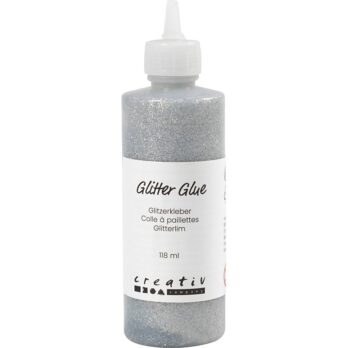 Glitter liim, hõbedane, 118 ml/ 1 pudel