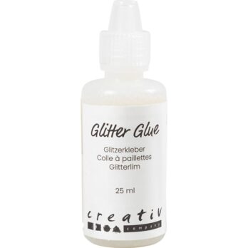 Glitter liim, hologrammvalge, 25 ml/ 1 pudel