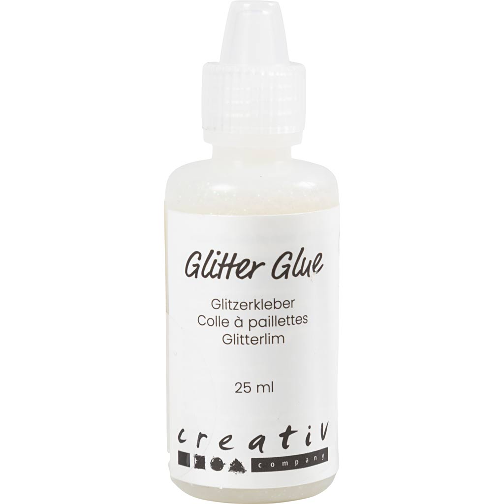 Glitter liim, hologrammvalge, 25 ml/ 1 pudel