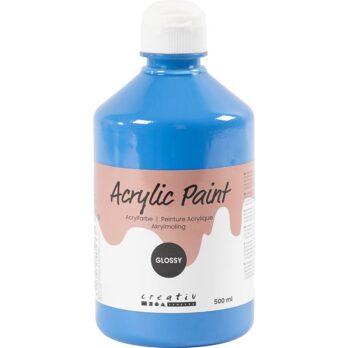Akrüülvärv läikiv, primaarselt sinine, 500 ml/ 1 pudel