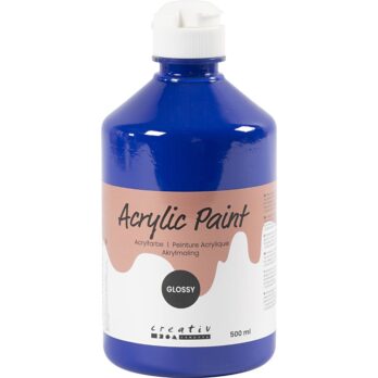 Akrüülvärv läikiv, sinine, 500 ml/ 1 pudel