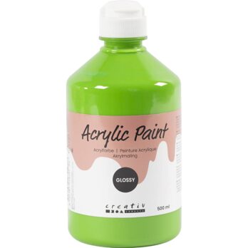 Akrüülvärv läikiv, heleroheline, 500 ml/ 1 pudel