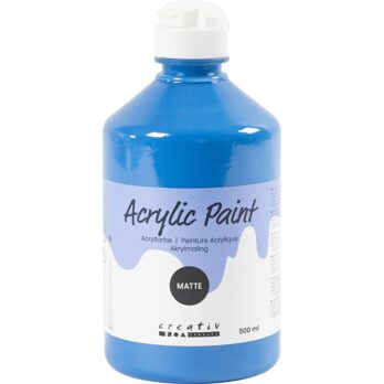 Akrüülvärv matt, põhiline sinine, 500 ml/ 1 pudel