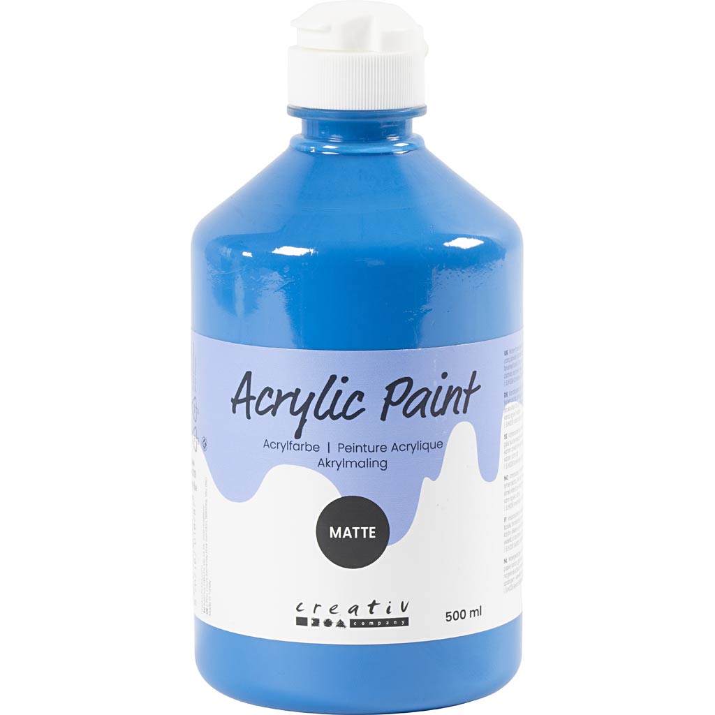 Akrüülvärv matt, põhiline sinine, 500 ml/ 1 pudel