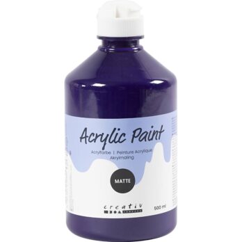 Akrüülvärv matt, violetne, 500 ml/ 1 pudel