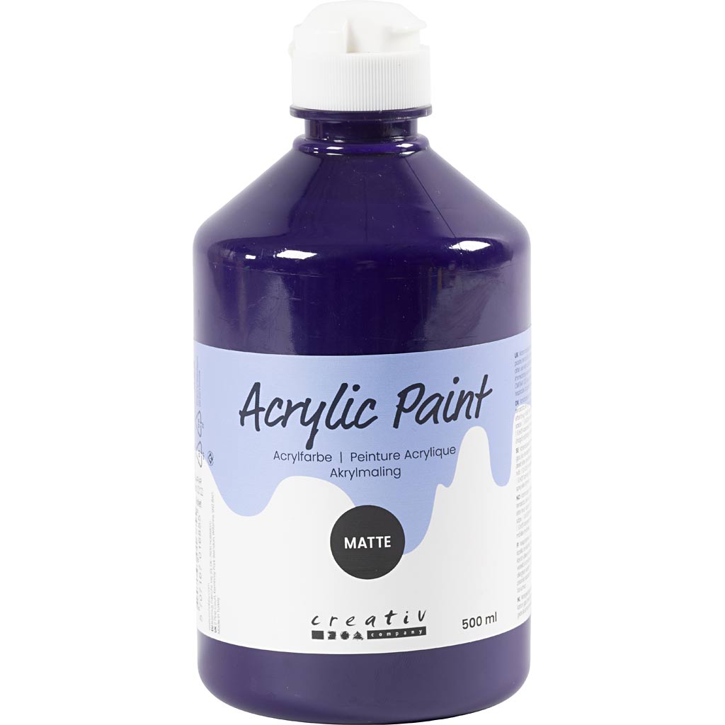 Akrüülvärv matt, violetne, 500 ml/ 1 pudel