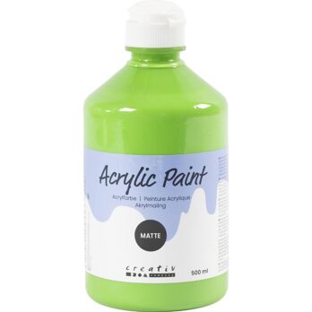 Akrüülvärv matt, heleroheline, 500 ml/ 1 pudel