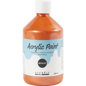 Akrüülvärv metallik, metallik, oranž, 500 ml/ 1 pudel