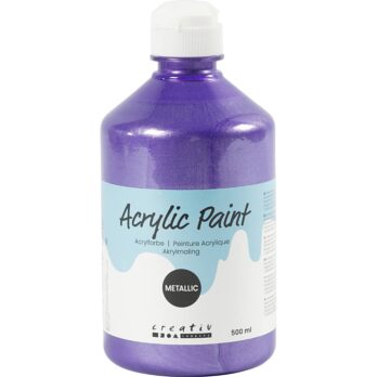 Akrüülvärv metallik, metallik, violetne, 500 ml/ 1 pudel