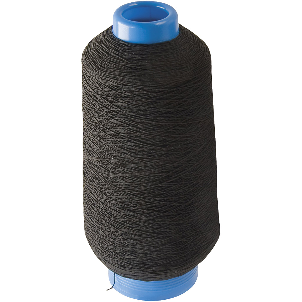 Õhuke, ümmargune elastne niit, must, 1500 m/ 1 rull