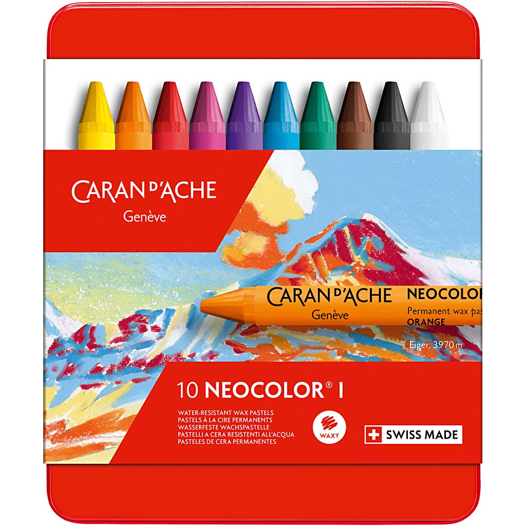 CARAN D'ACHE Neocolor I värvipliiatsid, L: 10 cm, paksus 8,5 mm, värvide valik, 10 tk/ 1 pakk - Image 2