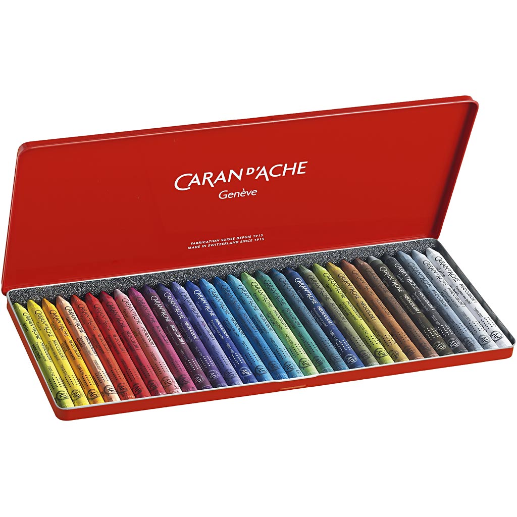 CARAN D'ACHE Neocolor I värvipliiatsid, L: 10 cm, paksus 8,5 mm, värvide valik, 30 tk/ 1 pakk