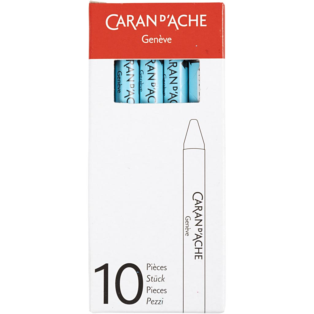 CARAN D'ACHE Neocolor I värvipliiatsid, L: 10 cm, paksus 8,5 mm, türkiissinine (171), 10 tk/ 1 pakk - Image 2