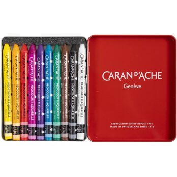 CARAN D'ACHE Neocolor II, L: 10 cm, paksus 8,5 mm, erinevad värvid, 10 tk/ 1 pakk