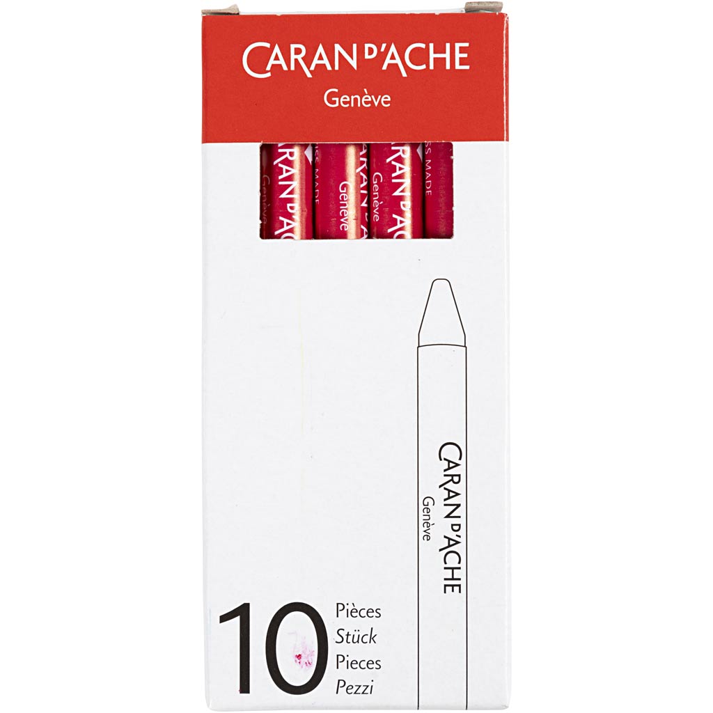 CARAN D'ACHE Neocolor II, L: 10 cm, paksus 8,5 mm, karmiinpunane (080), 10 tk/ 1 pakk - Image 2