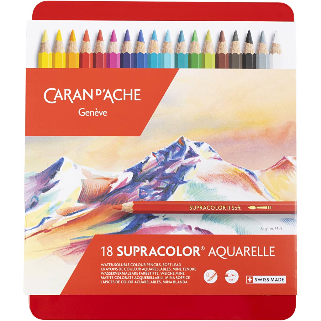 CARAN D'ACHE Supracolor II, L: 17 cm, pliiats 3,8 mm, värvivalik, 18 tk/ 1 pakk - Image 2