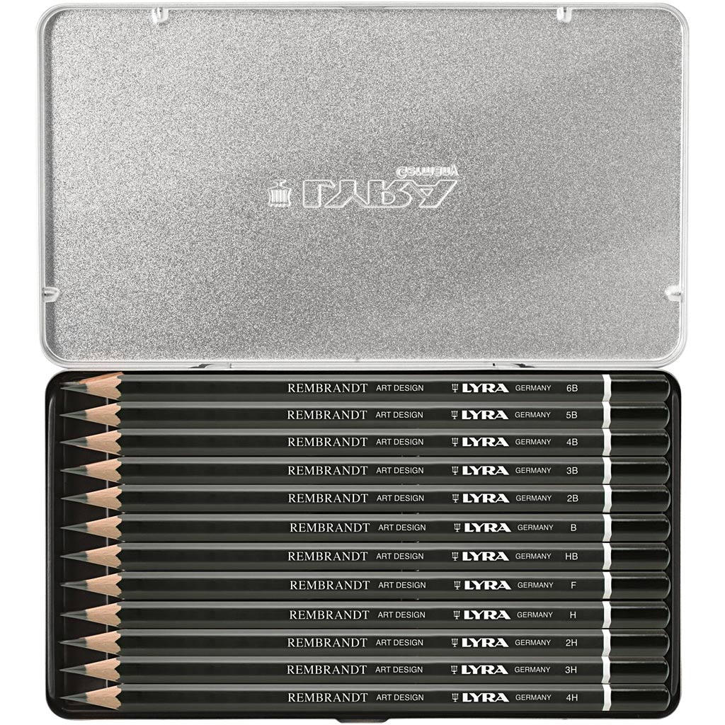Art Design joonistuspliiatsid, B,2B,3B,4B,5B,6B,HB,H,2H,3H,4H,F, 12 tk/ 1 pakk