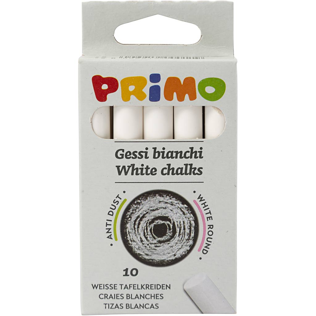 Tahvlikriit, L: 8 cm, diameeter. 10 mm, valge, 10 tk/ 1 pakk - Image 2
