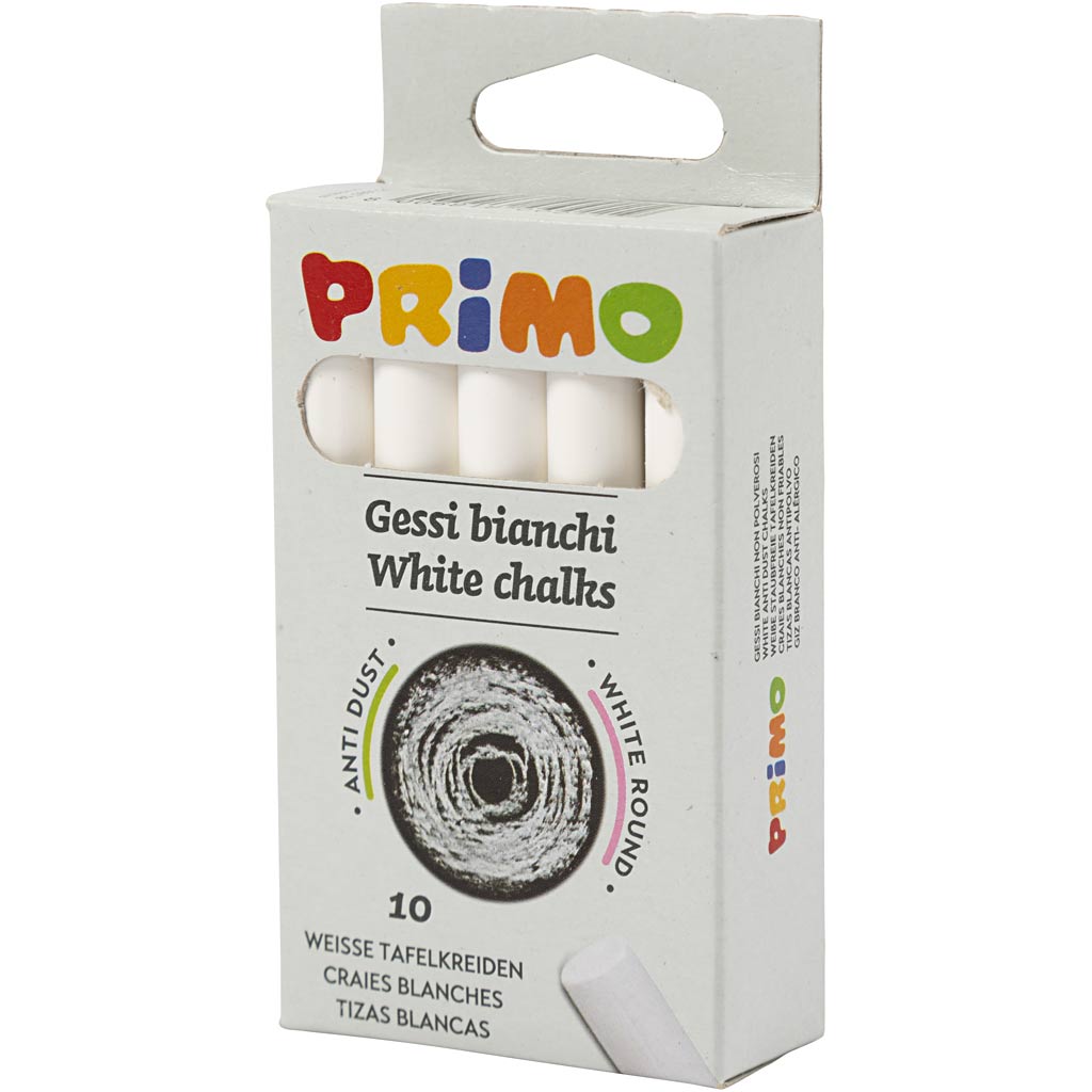 Tahvlikriit, L: 8 cm, diameeter. 10 mm, valge, 10 tk/ 1 pakk - Image 3