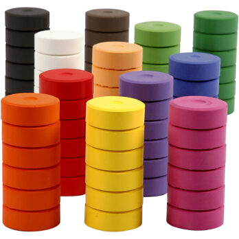 Akvarellid, H: 16 mm, diameeter. 44 mm, täitematerjal, 72 tk/ 1 pakk