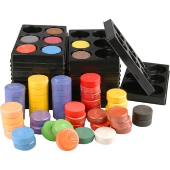 Akvarellid, H: 16 mm, diameeter. 44 mm, erinevad värvid, 1 komplekt