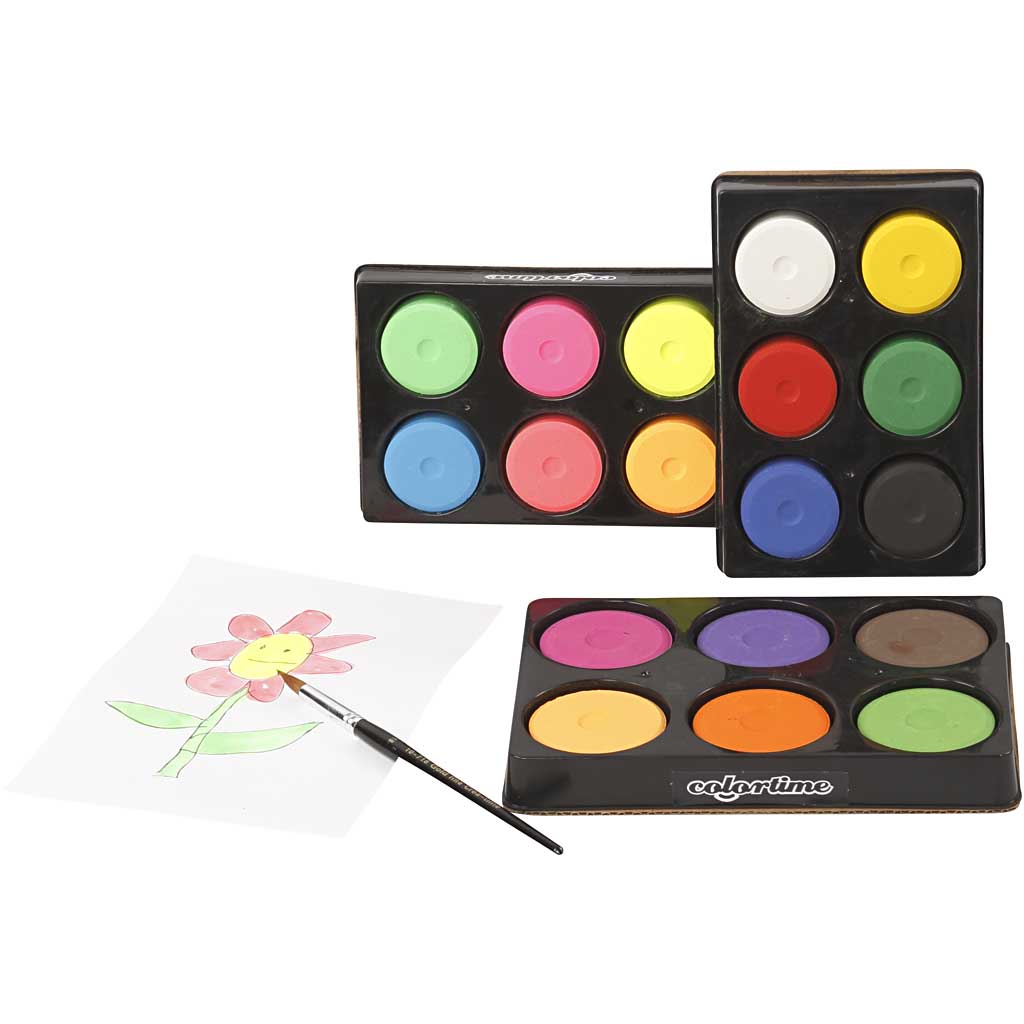 Akvarellid, H: 16 mm, diameeter. 44 mm, neoonvärvid, 1 pakk - Image 4