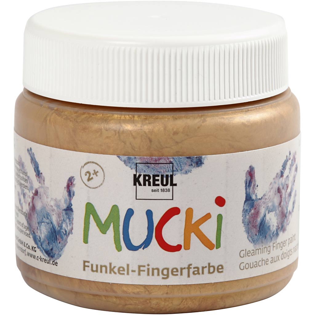 Mucki sõrmevärv, metalne kuld, 150 ml/ 1 tuubi - Image 2