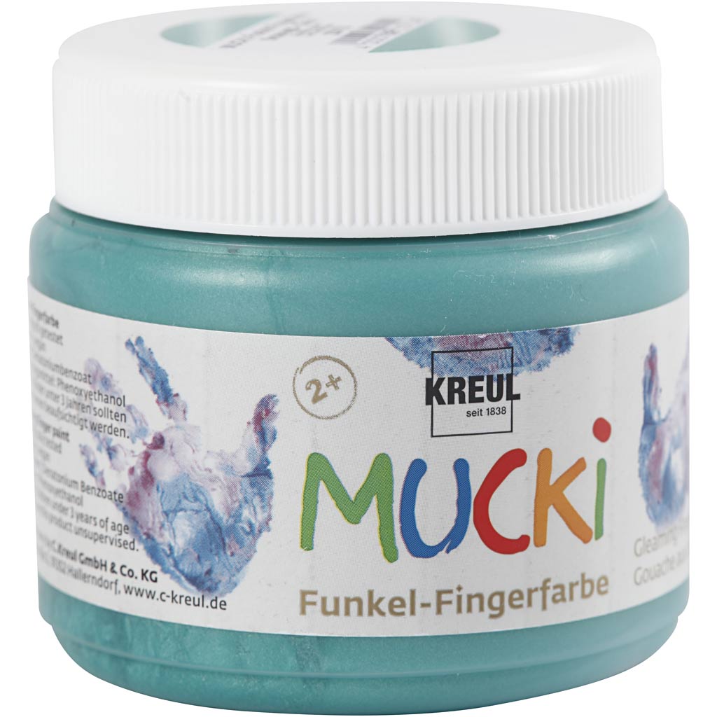 Mucki sõrmevärv, metallikroheline, 150 ml/ 1 tuubi - Image 2