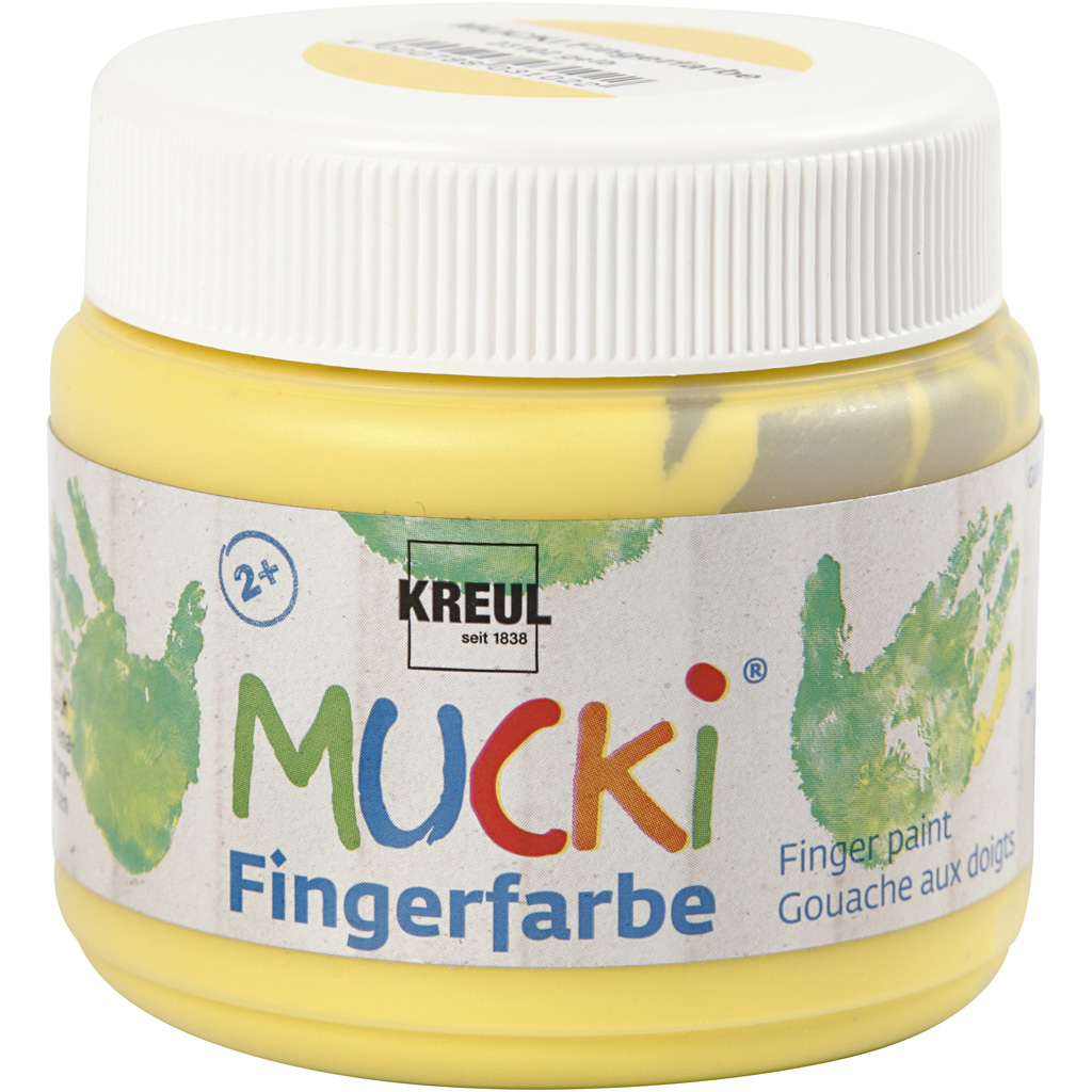 Mucki sõrmevärv, kollane, 150 ml/ 1 tuubi - Image 2
