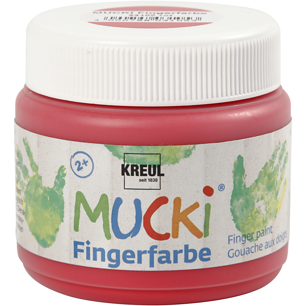 Mucki sõrmevärv, punane, 150 ml/ 1 tuubi