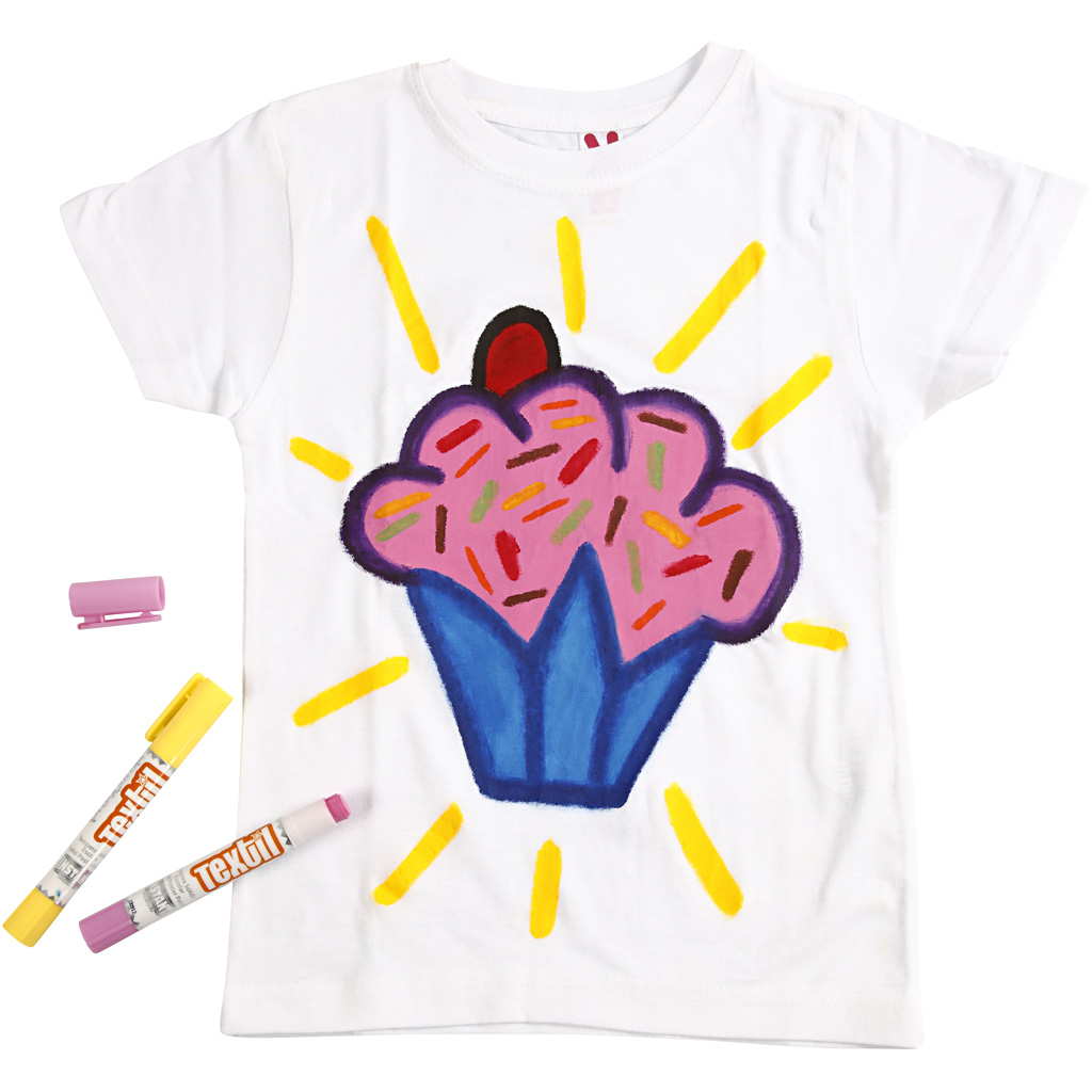 Playcolor tekstiilmarker, L: 14 cm, erinevad värvid, 5 g, 12 tk/ 1 pakk - Image 4