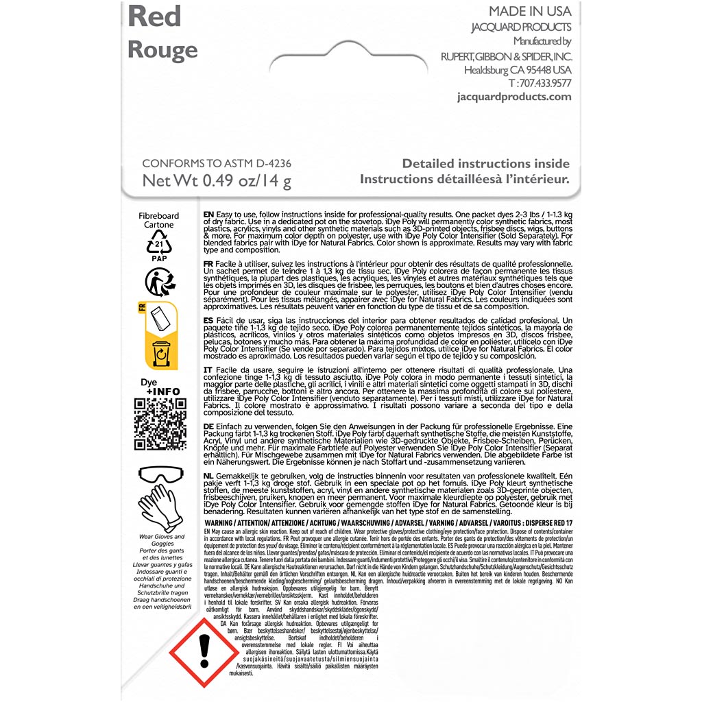 iDye Poly, punane, 14 g/ 1 pakk - Image 2