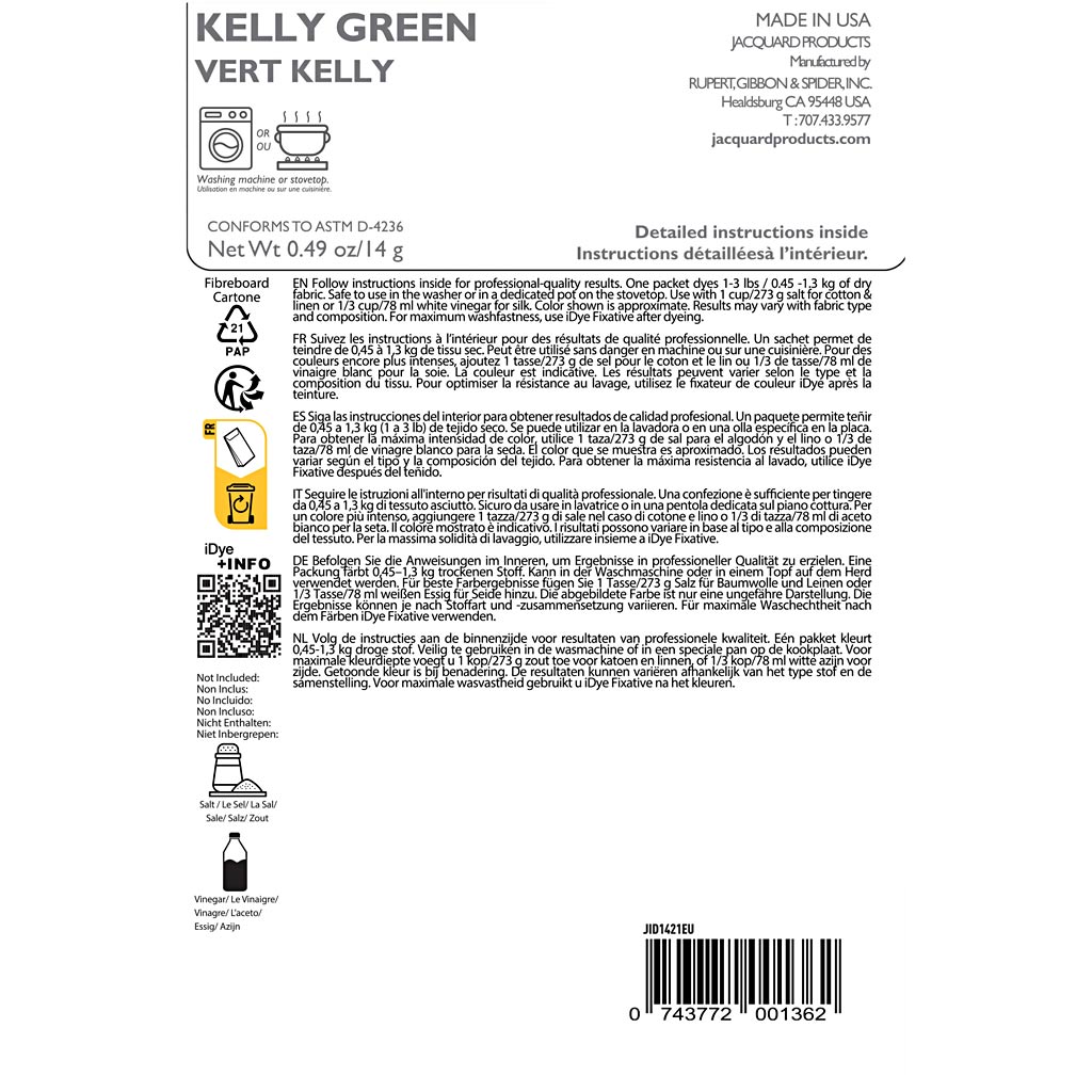 iDye naturaalsetele kangastele, rohu roheline, 14 g/ 1 pakk - Image 2