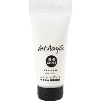 Art Acrylic, poolläikiv, läbipaistmatu, valge, 75 ml/ 1 pudel
