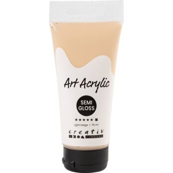 Art Acrylic, poolläikiv, läbipaistmatu, helebeež, 75 ml/ 1 pudel