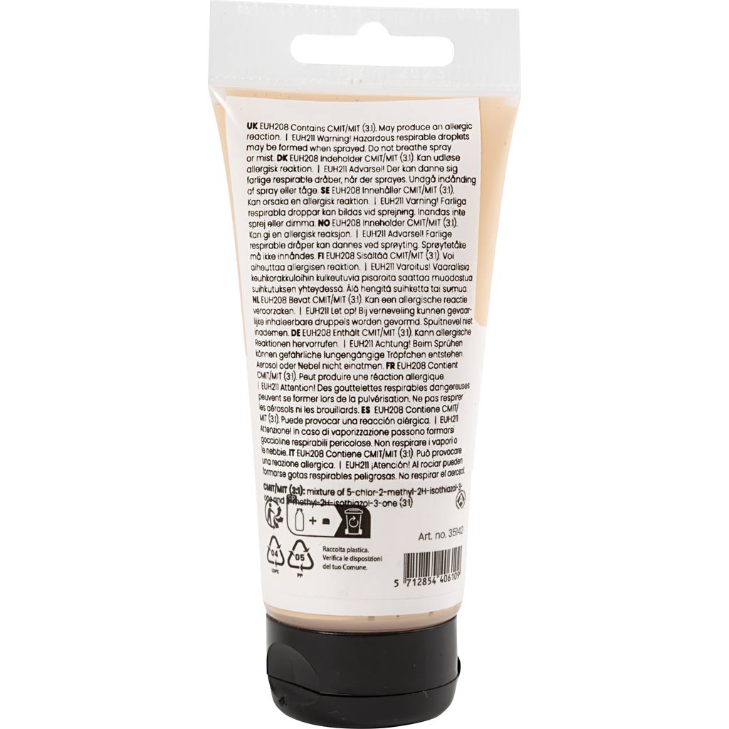 Art Acrylic, poolläikiv, läbipaistmatu, helebeež, 75 ml/ 1 pudel - Image 2