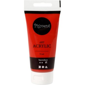 Art Acrylic, pool-läikiv, pool-läbipaistev, primaar punane, 75 ml/ 1 pudel