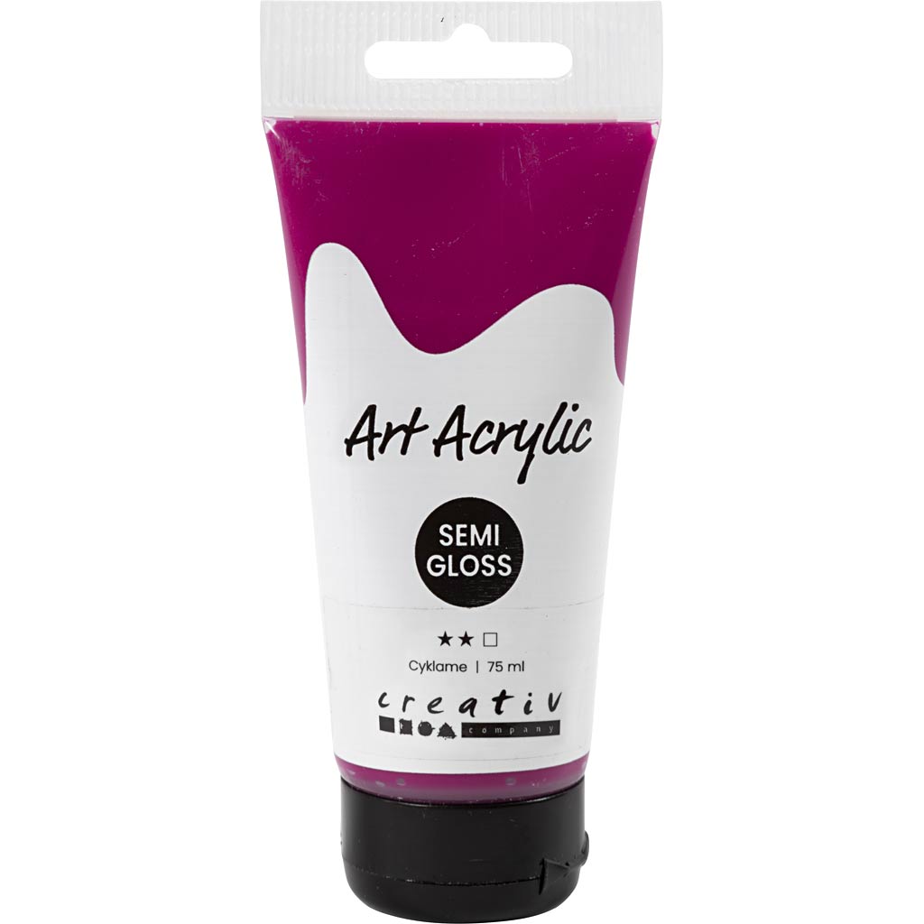 Art Acrylic, poolläikiv, läbipaistev, tsüklamaal, 75 ml/ 1 pudel