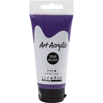 Art Acrylic, poolläikiv, läbipaistmatu, violetne sinine, 75 ml/ 1 pudel