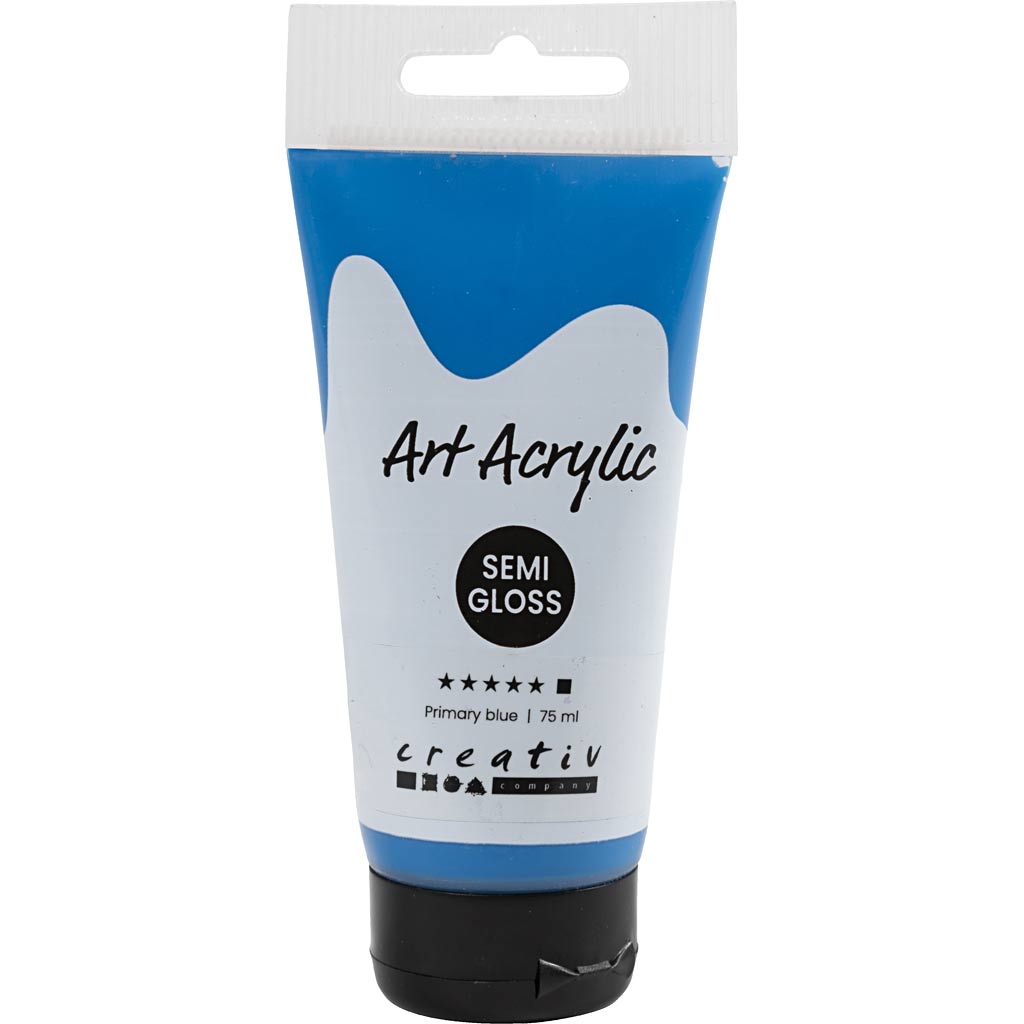Art Acrylic, poolläikiv, läbipaistmatu, primaarselt sinine, 75 ml/ 1 pudel