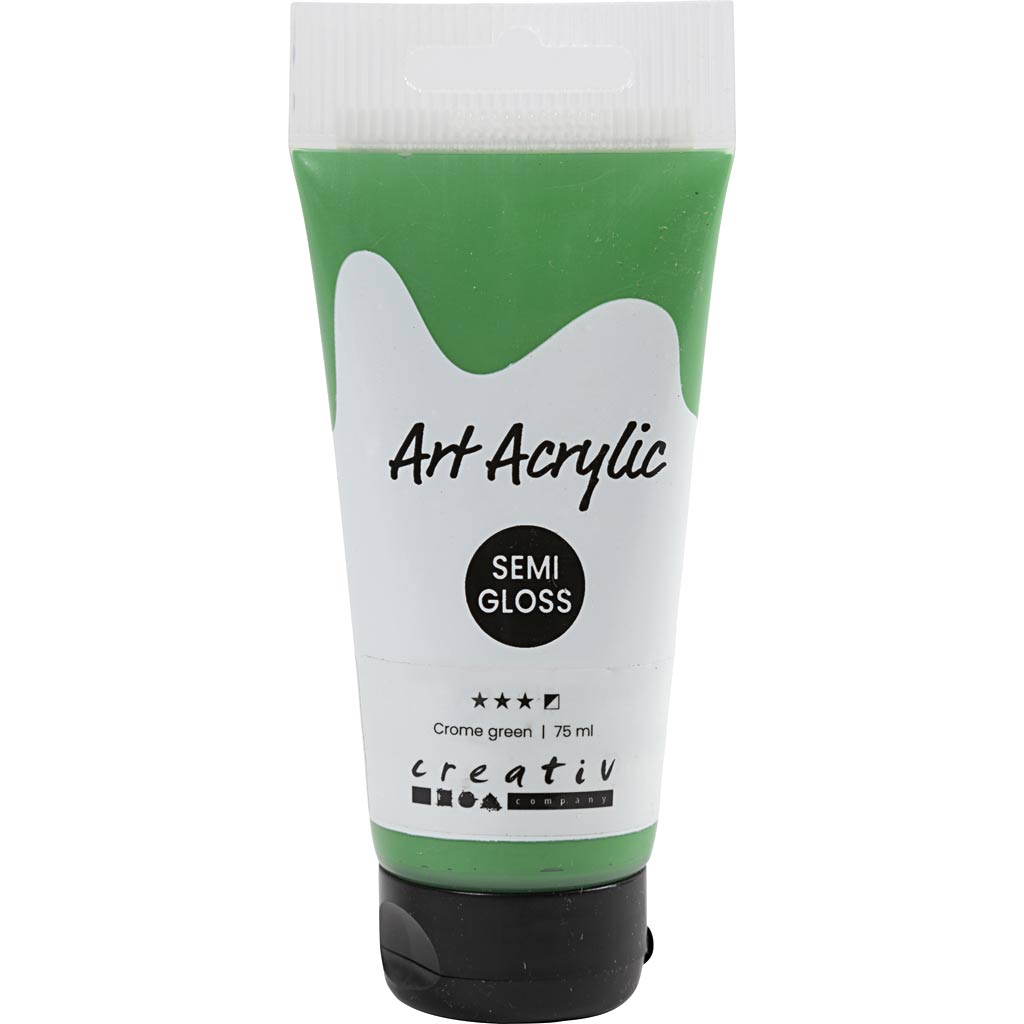 Art Acrylic, poolläikiv, pooleldi läbipaistmatu, kroomroheline, 75 ml/ 1 pudel