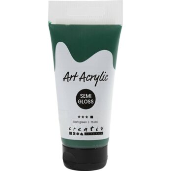 Art Acrylic, poolläikiv, läbipaistmatu, tumeroheline, 75 ml/ 1 pudel