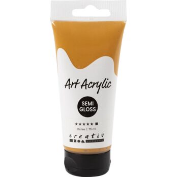 Art Acrylic, poolläikiv, läbipaistmatu, ooker, 75 ml/ 1 pudel
