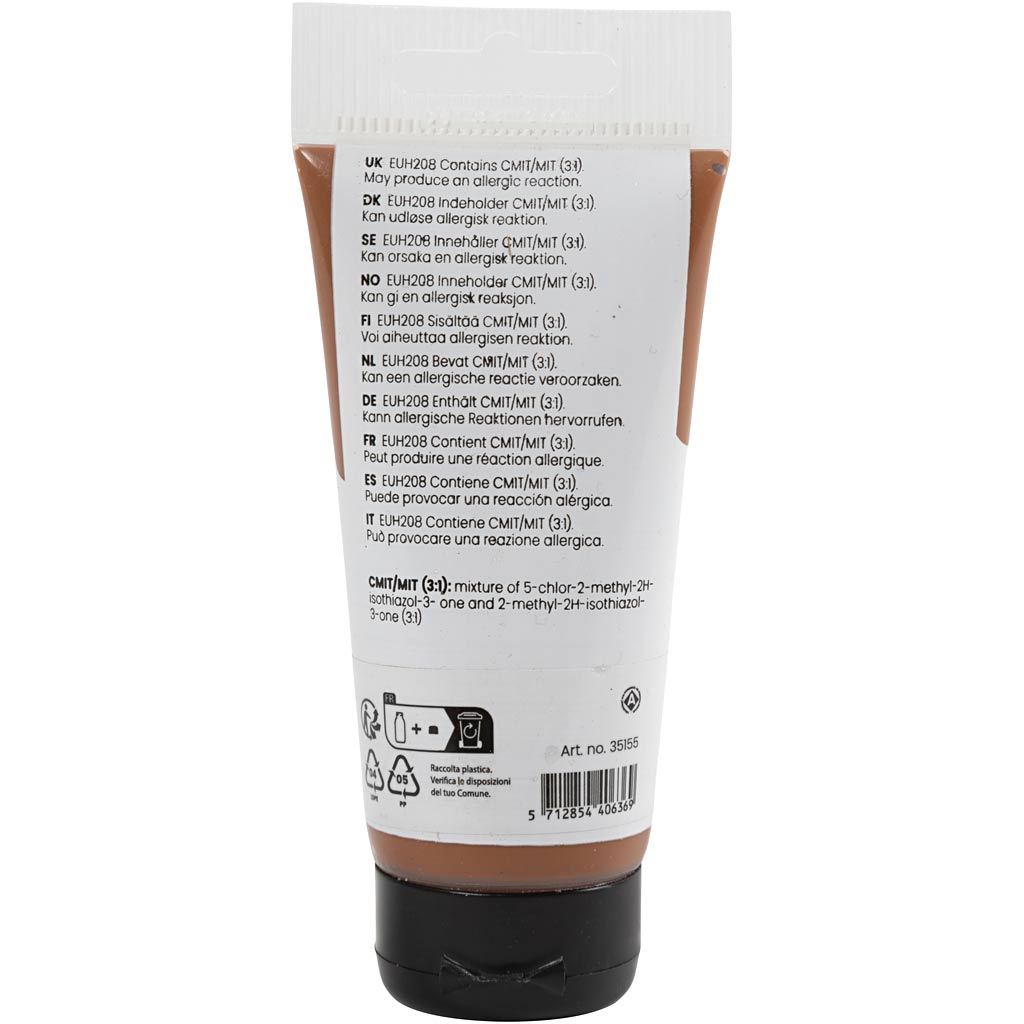 Art Acrylic, poolläikiv, läbipaistmatu, toorsinine, 75 ml/ 1 pudel - Image 2