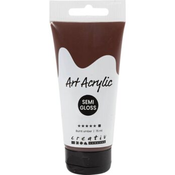 Art Acrylic, poolläikiv, läbipaistmatu, põletatud umber, 75 ml/ 1 pudel