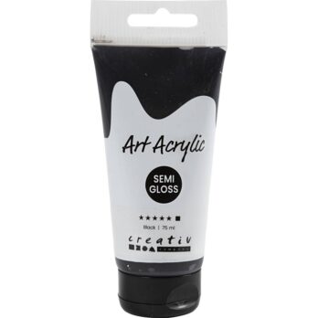 Art Acrylic, poolläikiv, läbipaistmatu, must, 75 ml/ 1 pudel