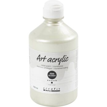 Art Acrylic, poolläikiv, läbipaistmatu, pärlmutterhõbe, 500 ml/ 1 pudel