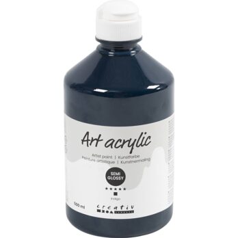 Art Acrylic, poolläikiv, läbipaistmatu, indigo, 500 ml/ 1 pudel