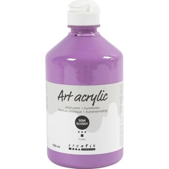 Art Acrylic, poolläikiv, läbipaistmatu, lilla, 500 ml/ 1 pudel