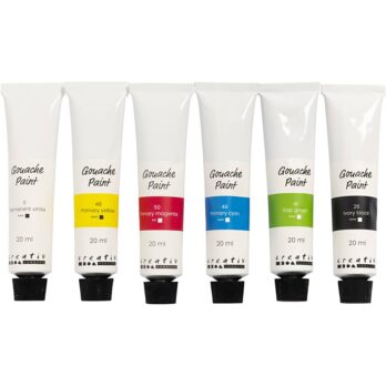 Guaššvärv, standardvärvid, 6x20 ml/ 1 pakk